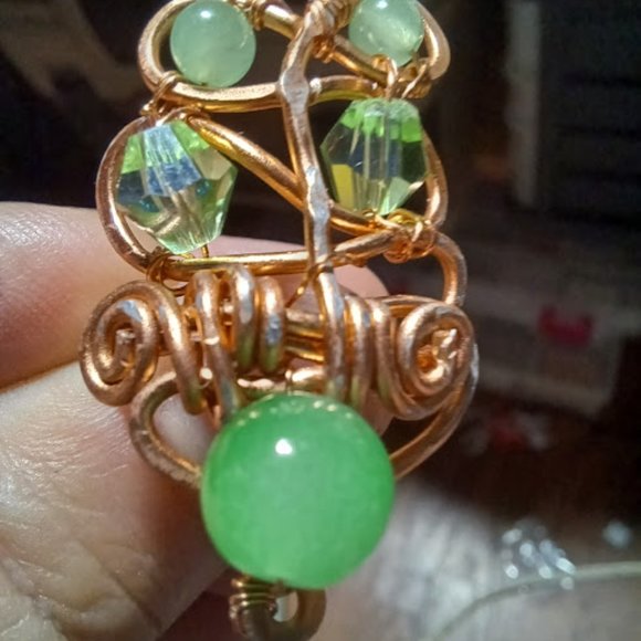 Multi-stone wire wrap ring - Picture 2 of 2